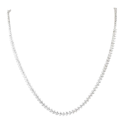 Necklace Diamonds Opera 18k White Gold 6.40 cts