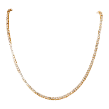 Necklace Diamonds 18k Yellow Gold 3.83 cts