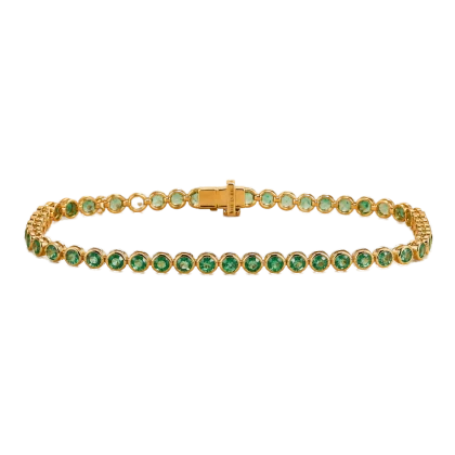 Bracelet Emerald 18k Yellow Gold 4.35 cts