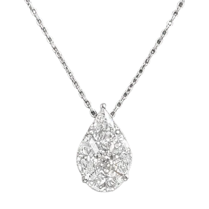 Necklace Pendant Pear Shaped Diamond 1.58 CT