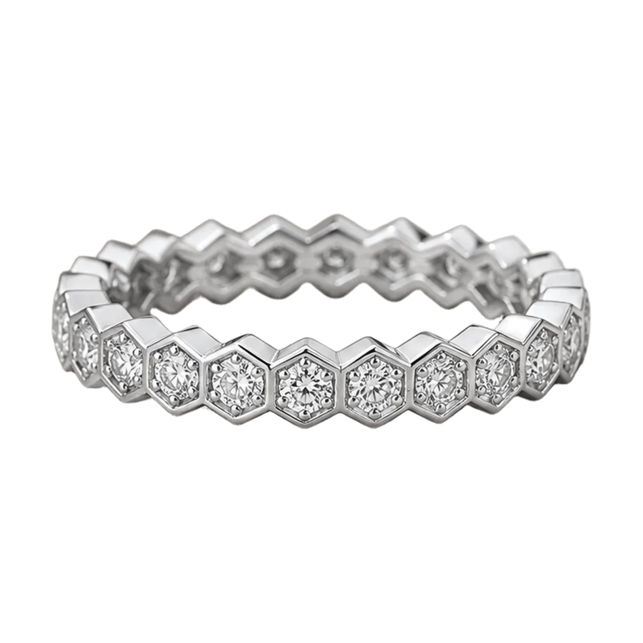 Ring Diamonds 18k White Gold 0.45 cts