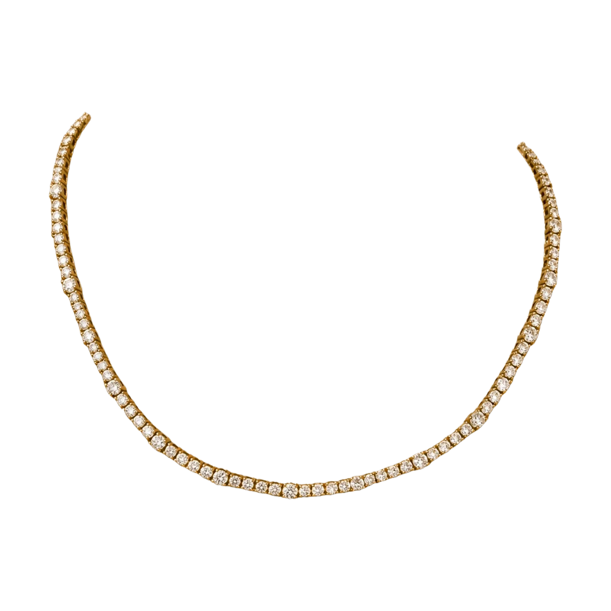Riviera Necklace Diamonds 18K Yellow Gold 8.51 ct